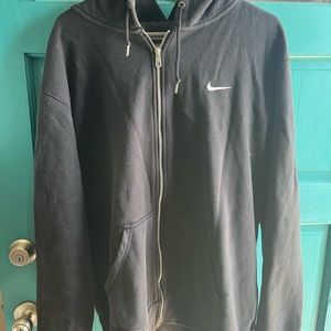 Black Nike Jacket with hood. size XXL